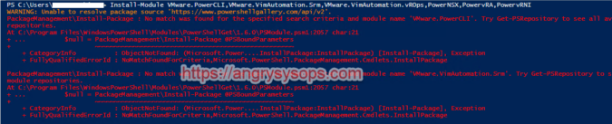 PowerShell – WARNING: Unable to resolve package source ‘https://www ...